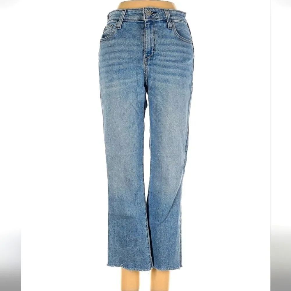 BDG Urban Outfitters Blue Jeans High-Rise Raw Hem Ankle Length Size 25